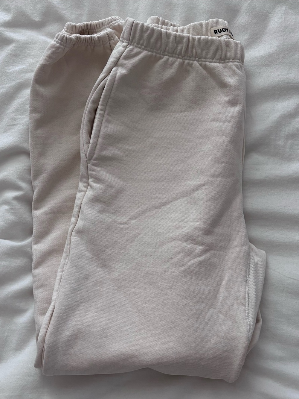 Rudy Jude Gardener Gym Sweats S EUC Natural